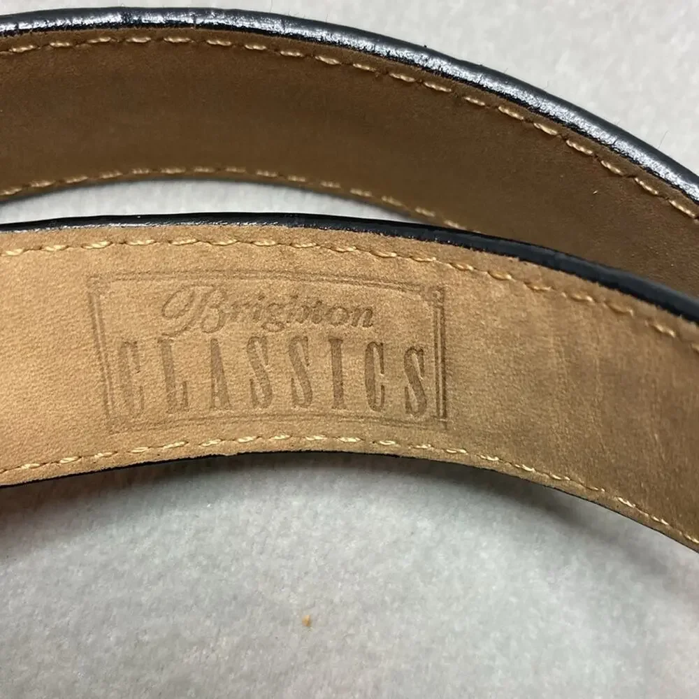 Brighton Black Leather Belt Size M30